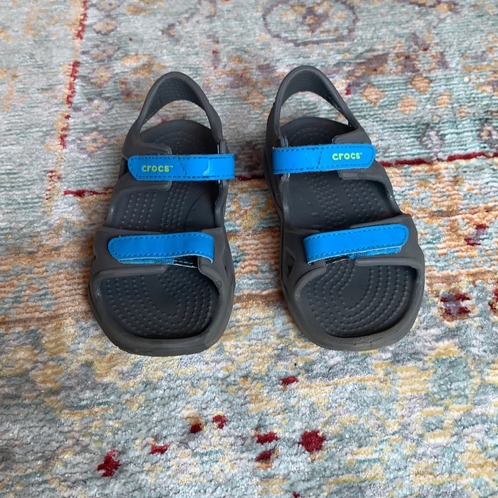 Crocs sandals, toddler size 9. EUC.
